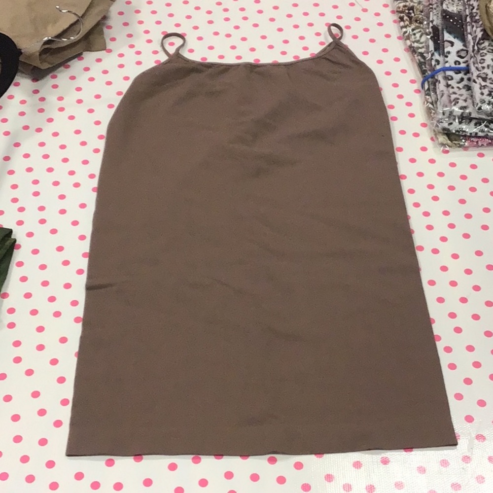 Skinnytees cami, one size fits most, brown
